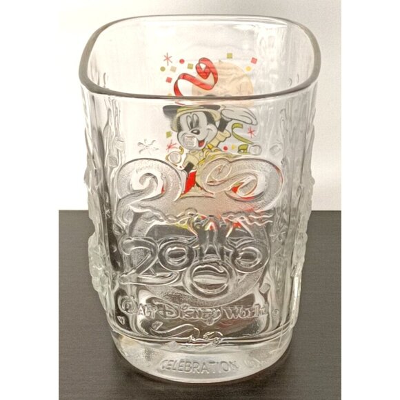 Walt Disney World 2000 Mickey Mouse Safari Square Glass Animal Kingdom NEW - Picture 3 of 7